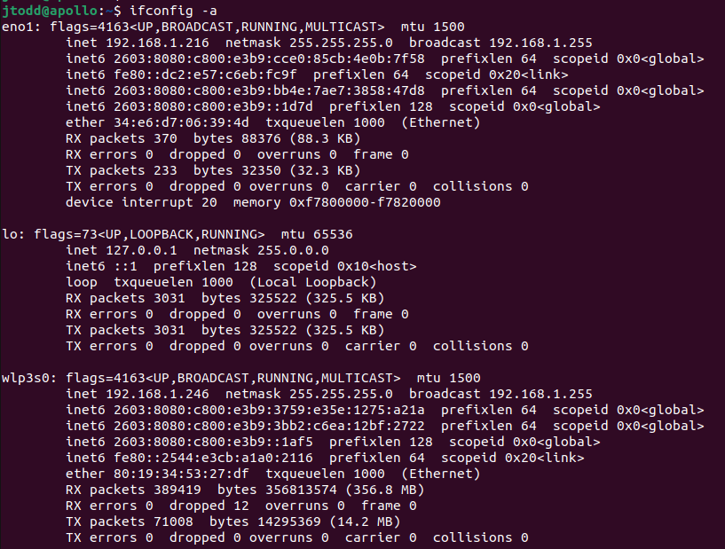LanScan — after adding ethernet